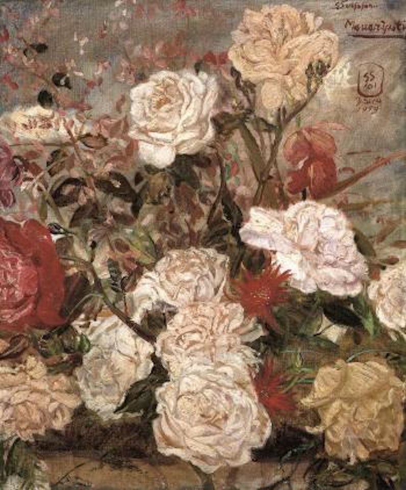 Mawar mawar putih - white roses by Sindutomo Sudjojono