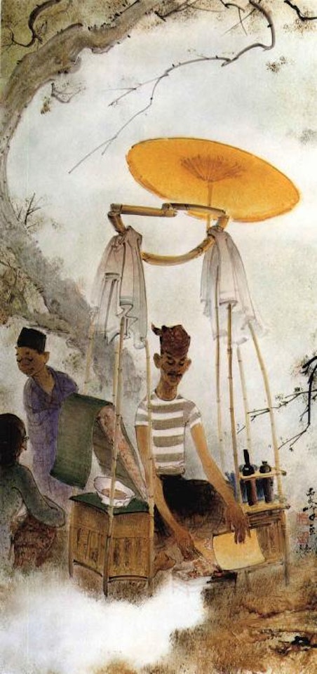 Satay seller by Lee Man Fong