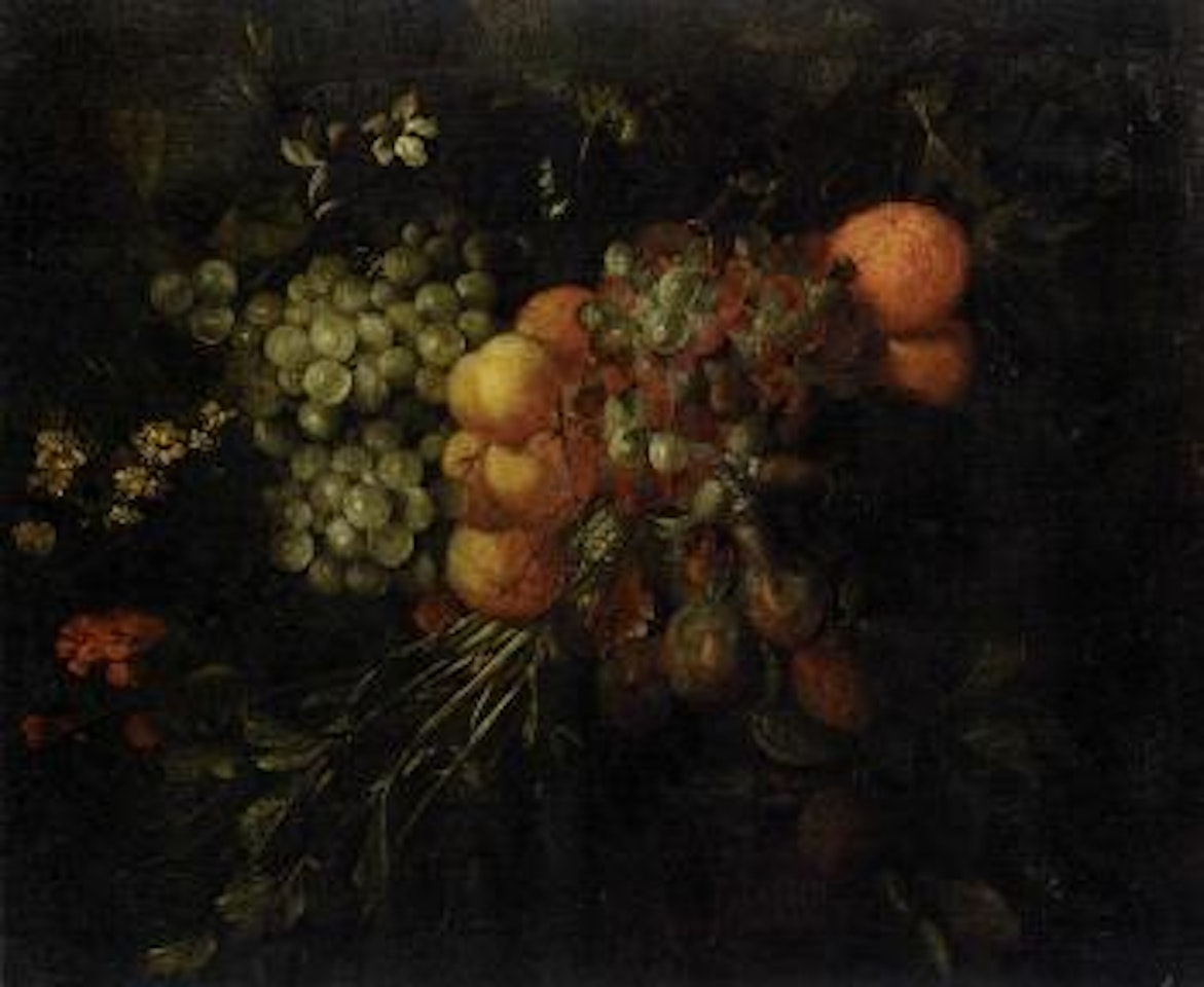 Still life of fruit and flowers by Jan Pauwel Gillemans