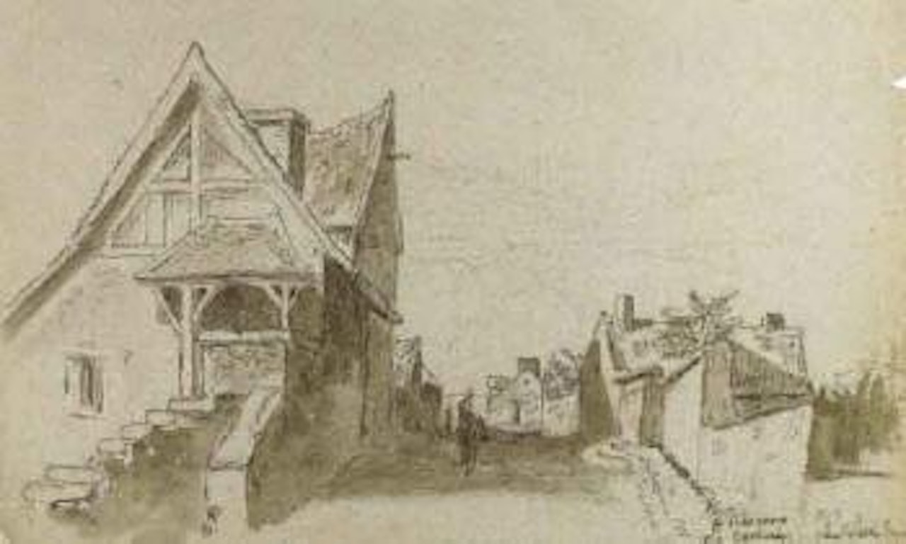 Rue de village, la Roche-Guyon by Camille Pissarro