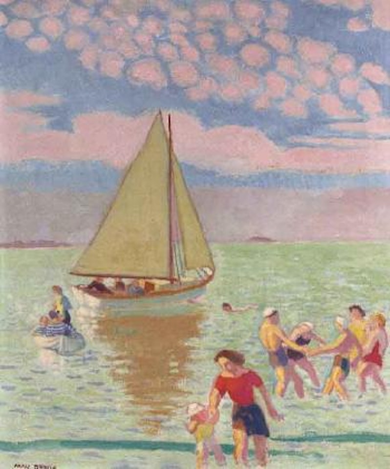 Plage au yacht by Maurice Denis