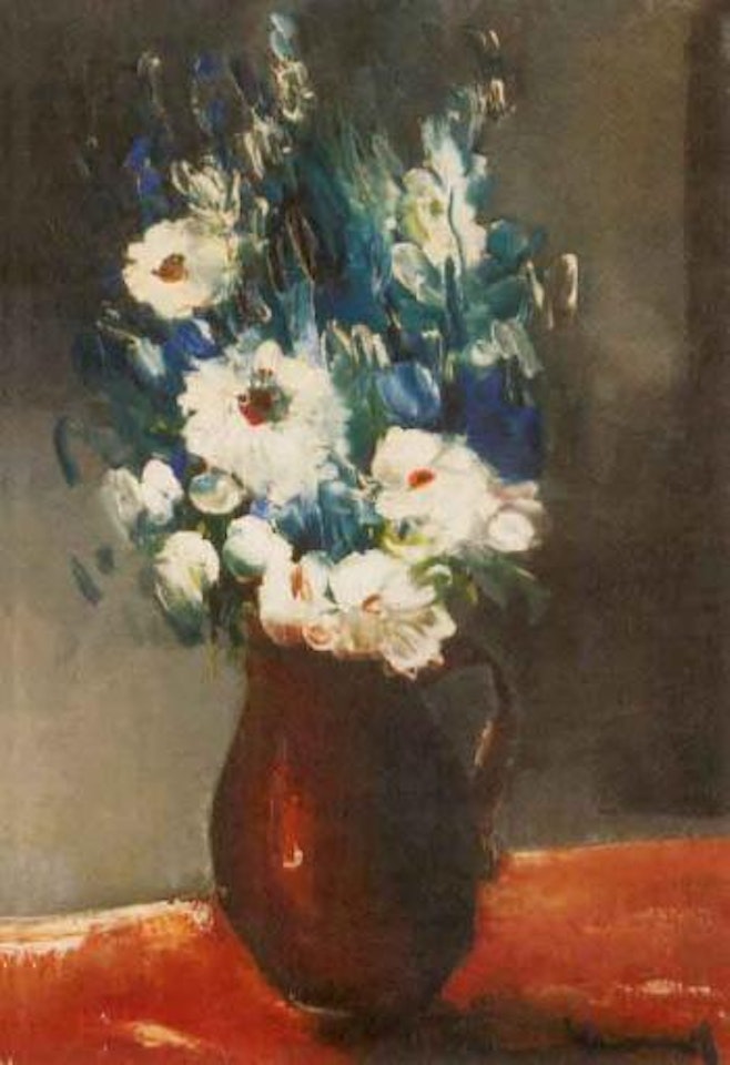 Bouquet de fleurs au vase brun by Maurice de Vlaminck