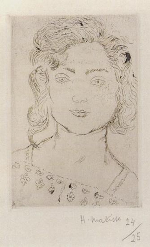 Fillette, bloue fleurie by Henri Matisse