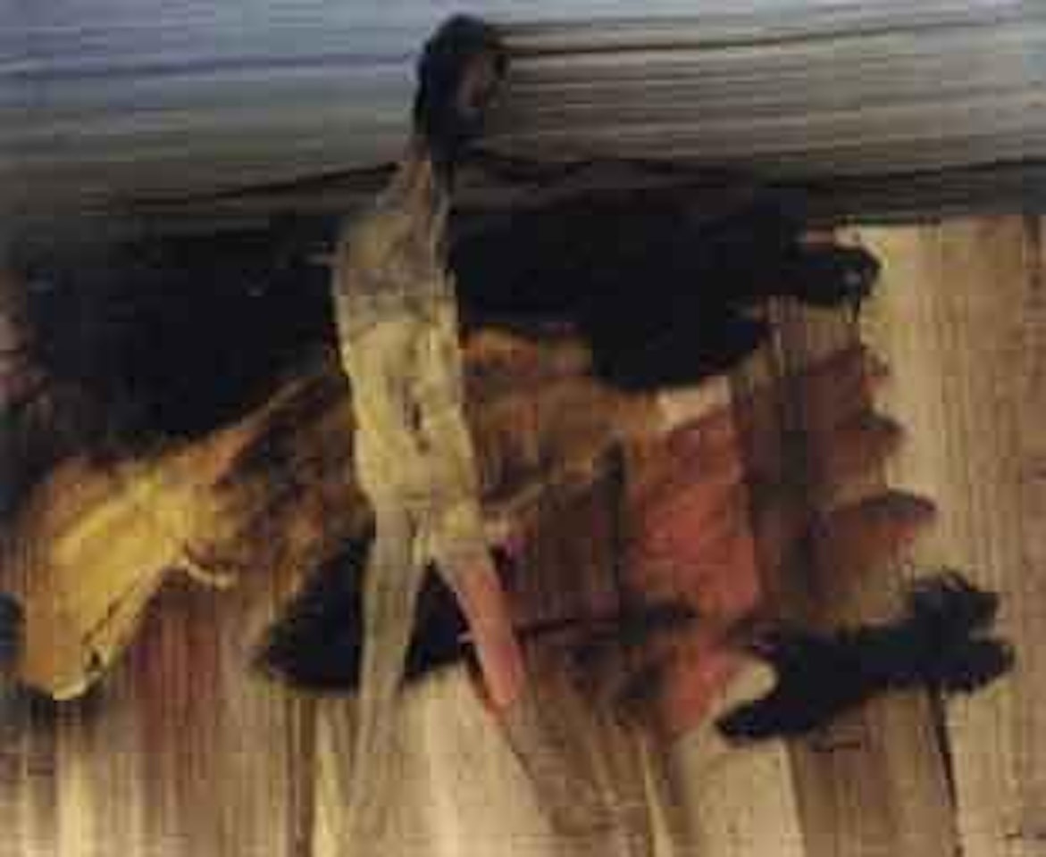 Figure in outback landscape by Sidney Nolan