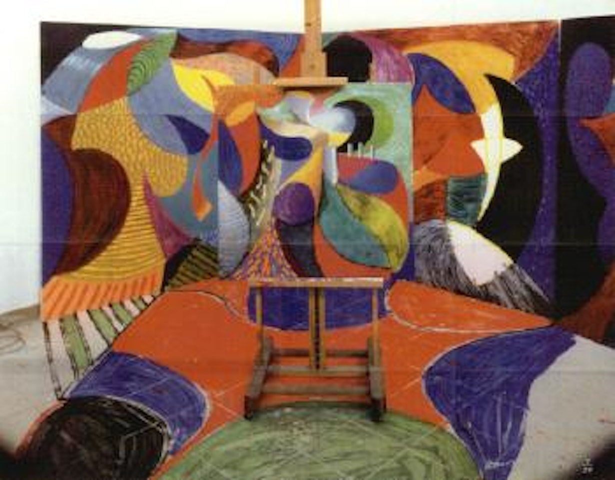 Painted environment I by David Hockney