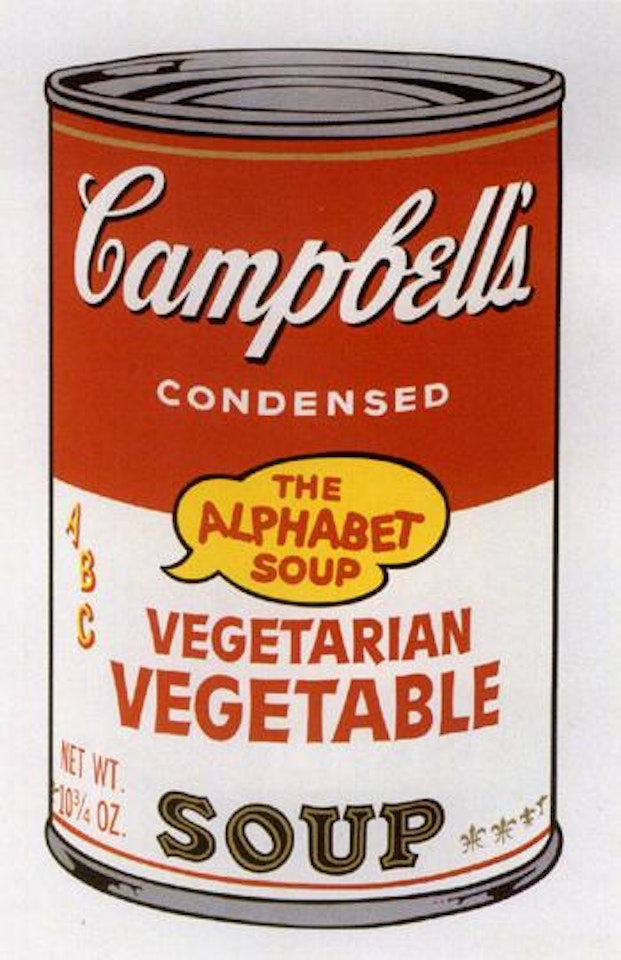 Campbell's soup by Andy Warhol