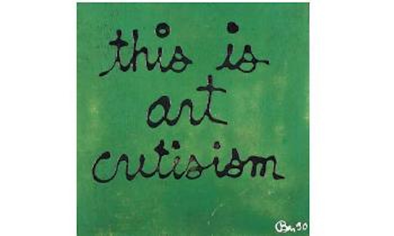 This is art criticism by Ben Vautier