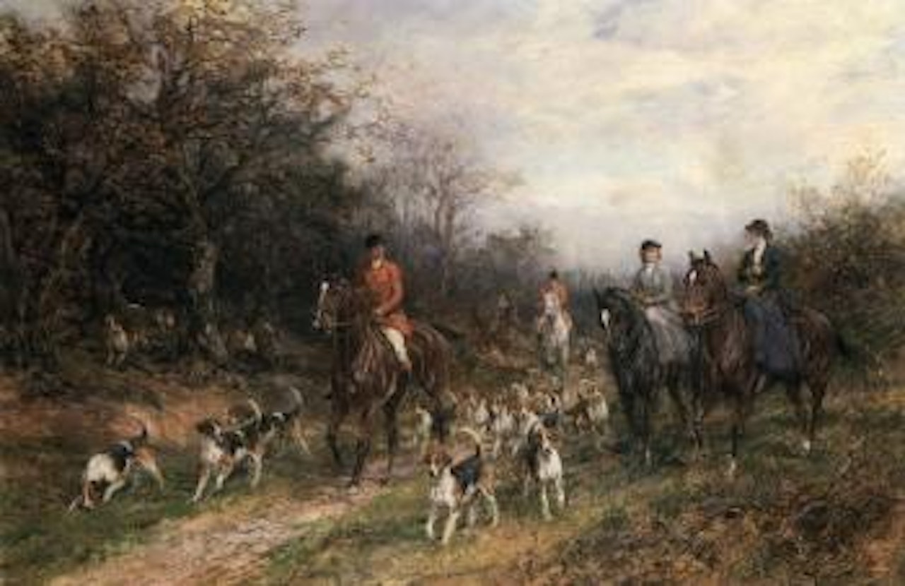 Riding to the meet by Heywood Hardy