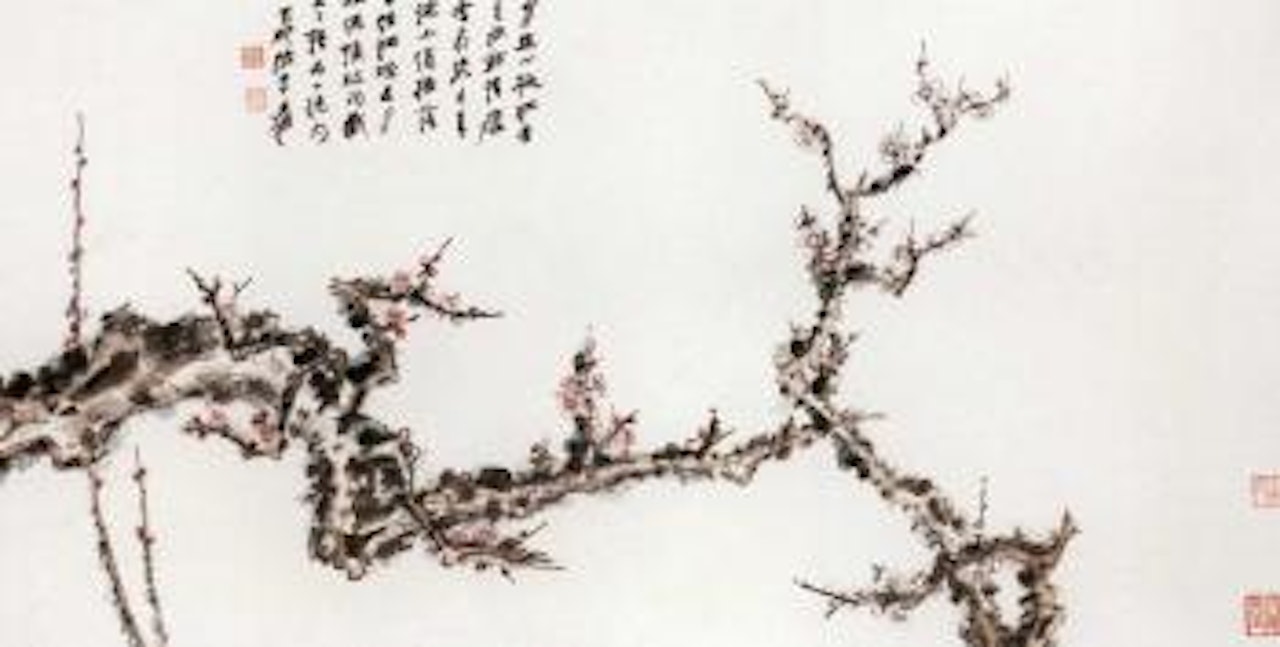 Plum blossoms by Zhang Daqian