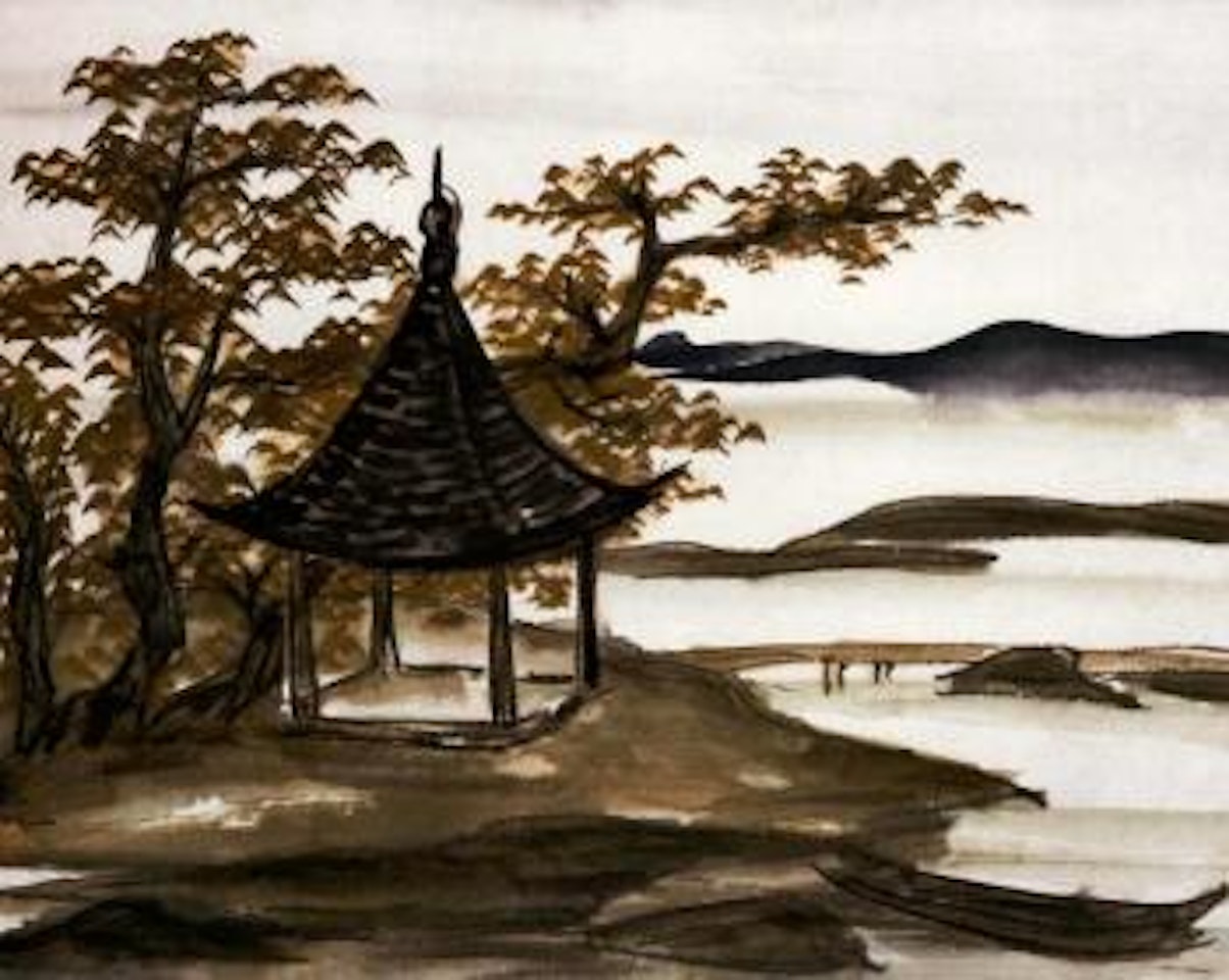 Pavilion by Lin Fengmian