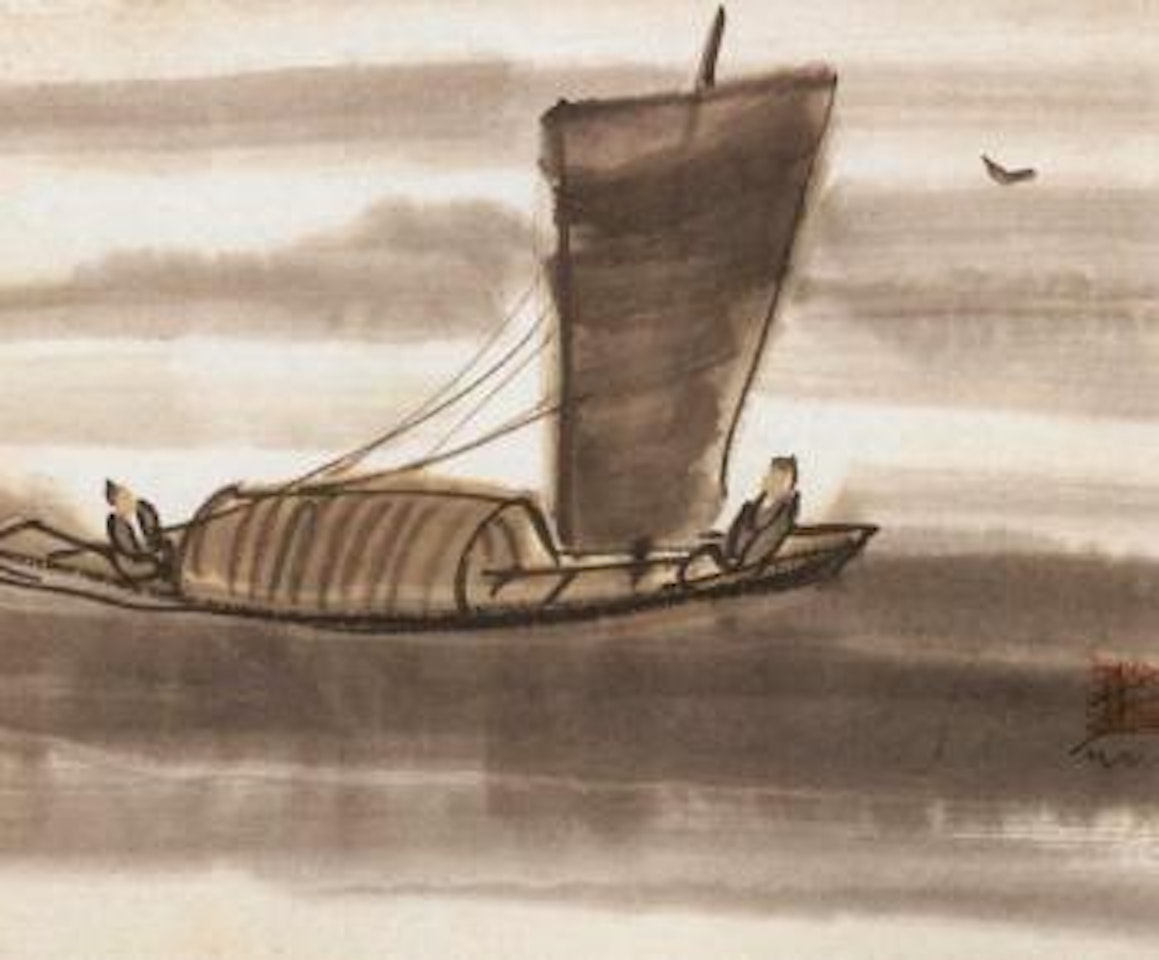 Sailing boat by Lin Fengmian