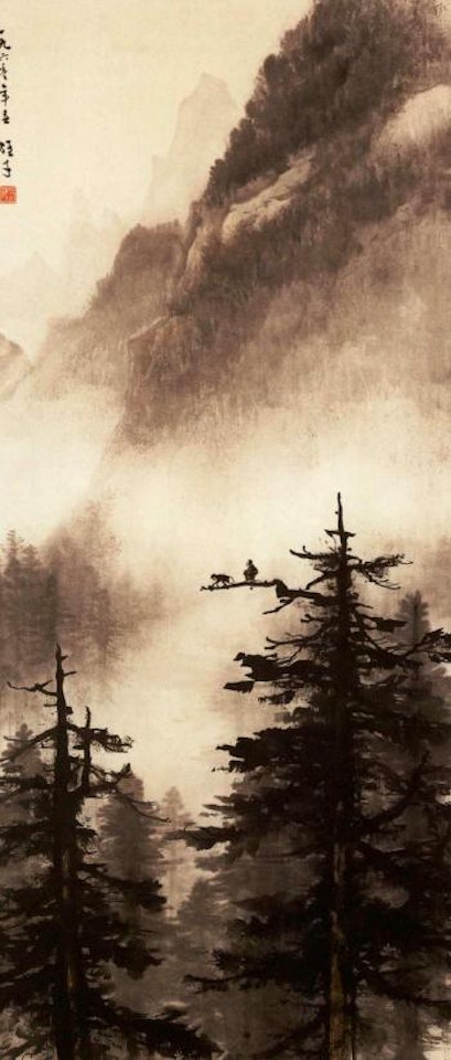 Monkeys in the forest by Li Xiongcai