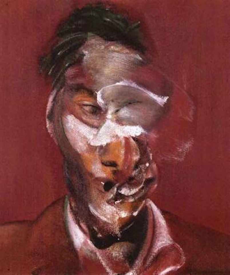 Three studies for portrait of Lucian Freud by Francis Bacon