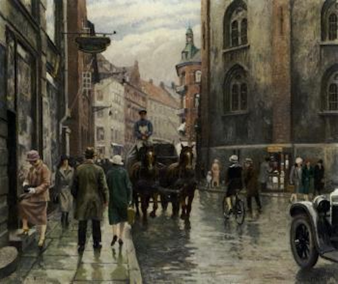 Street scene in Copenhagen by Paul Fischer
