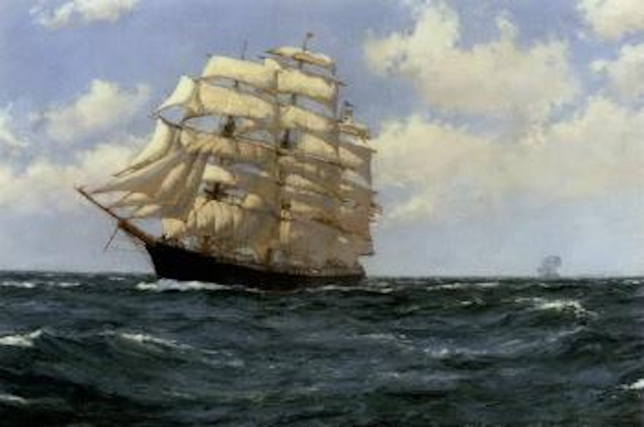 Under sail by Montague Dawson