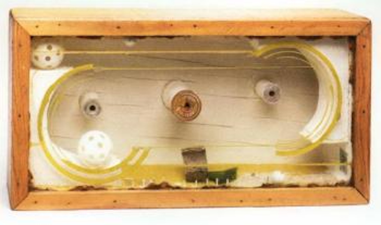Yellow Sand with Spools by Joseph Cornell