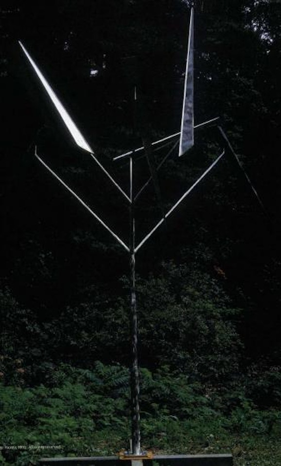 Six Random Lines Eccentric II by George Rickey