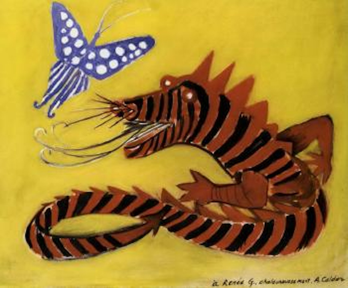 Untitled - Dragon Rouge et Papillon by Alexander Calder