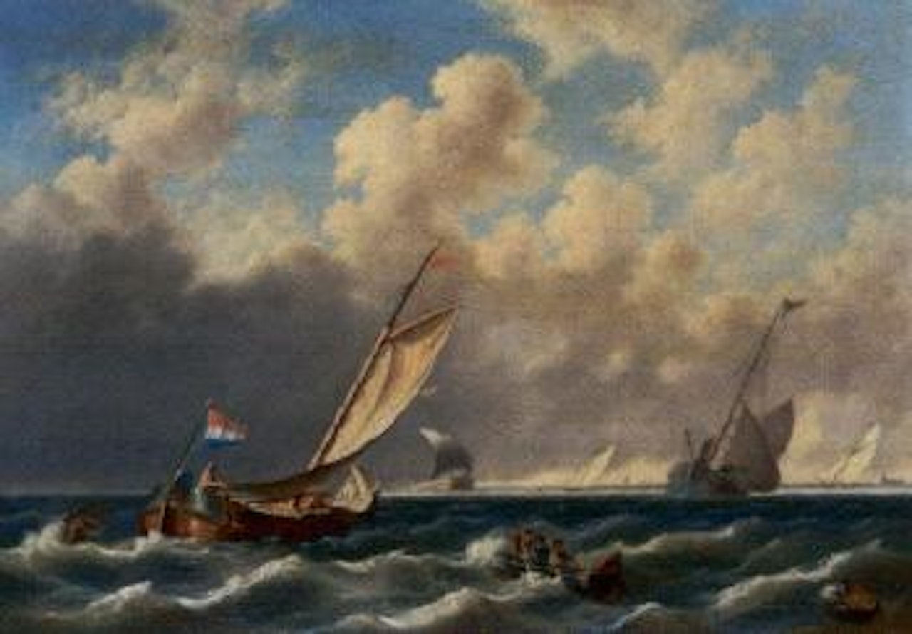 Blustery day off shore by Charles Martin Powell