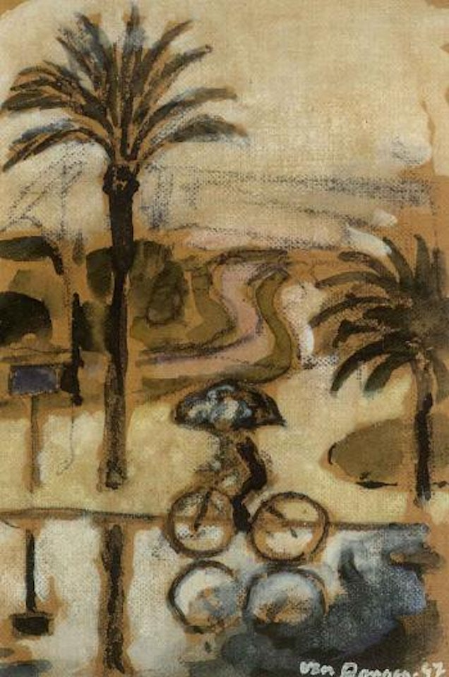 Bicyclette sous la pluie by Kees van Dongen