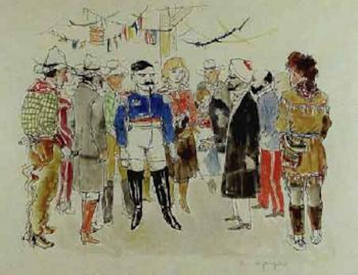 Indian and General by Rudolf Schlichter