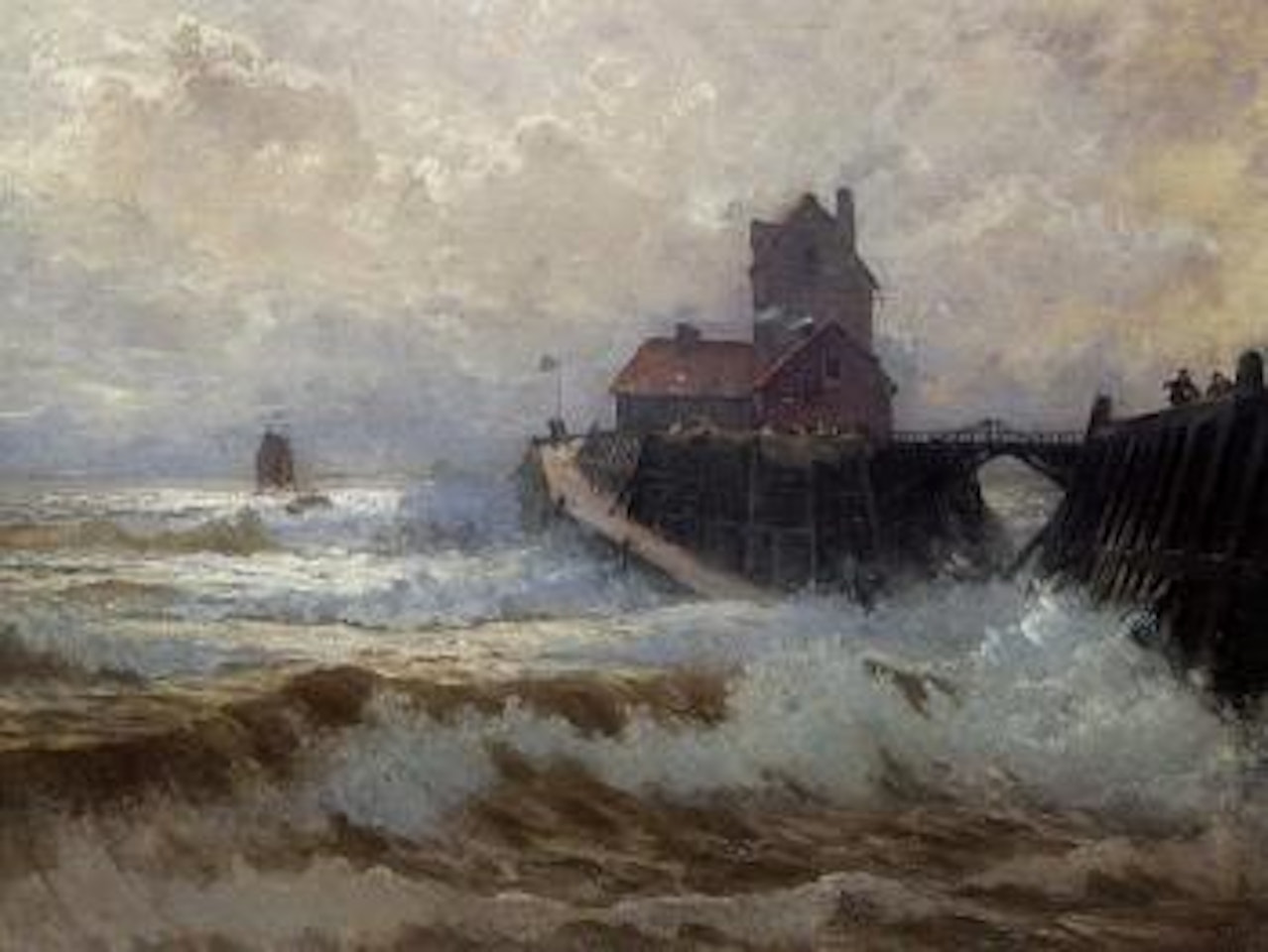 Coast in storm by François Etienne Musin