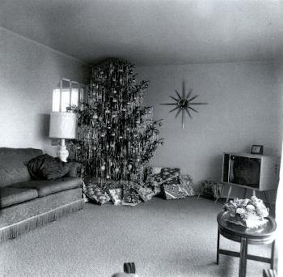 Xmas tree in a living room in Levittown, L I by Diane Arbus by Neil Selkirk