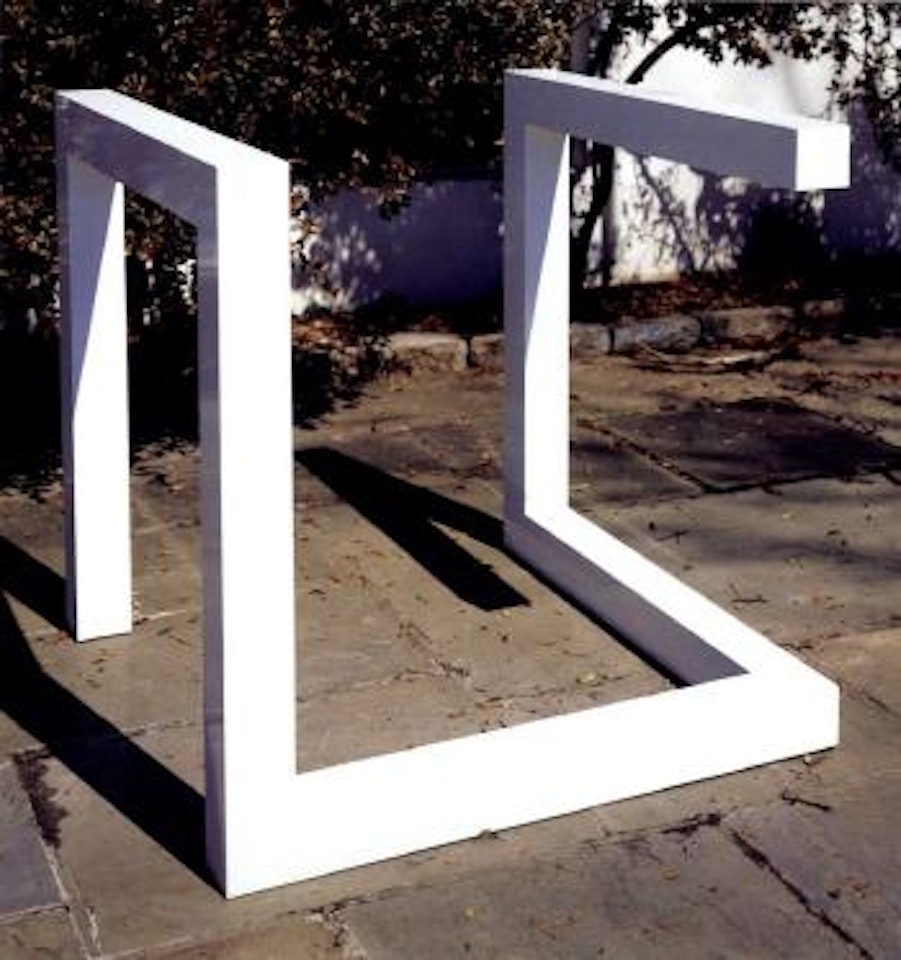 Incomplete open cube no 7-31 by Sol LeWitt