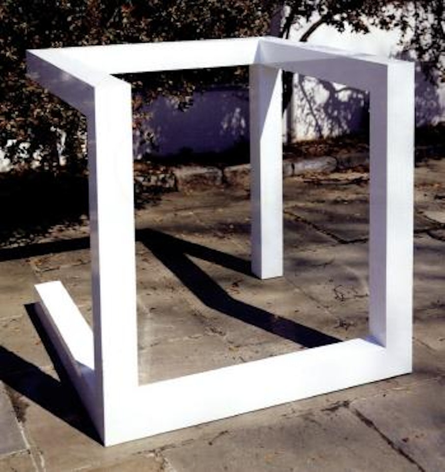 Incomplete open cube no 8-12 by Sol LeWitt