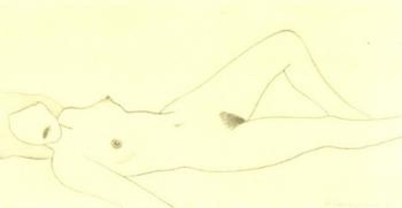 Drawing for open ended nude by Tom Wesselmann
