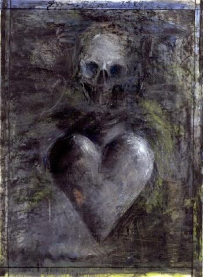 Heart and scull one by Jim Dine