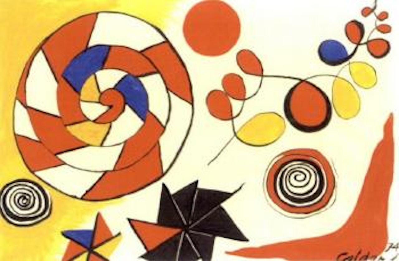 Spirals, pinwheels and loops by Alexander Calder