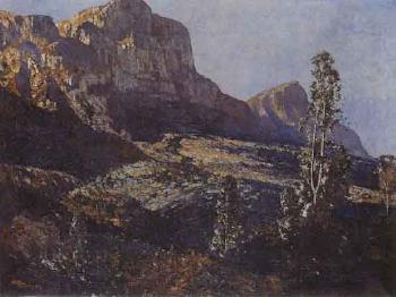 Mountainous landscape by Robert Gwelo Goodman