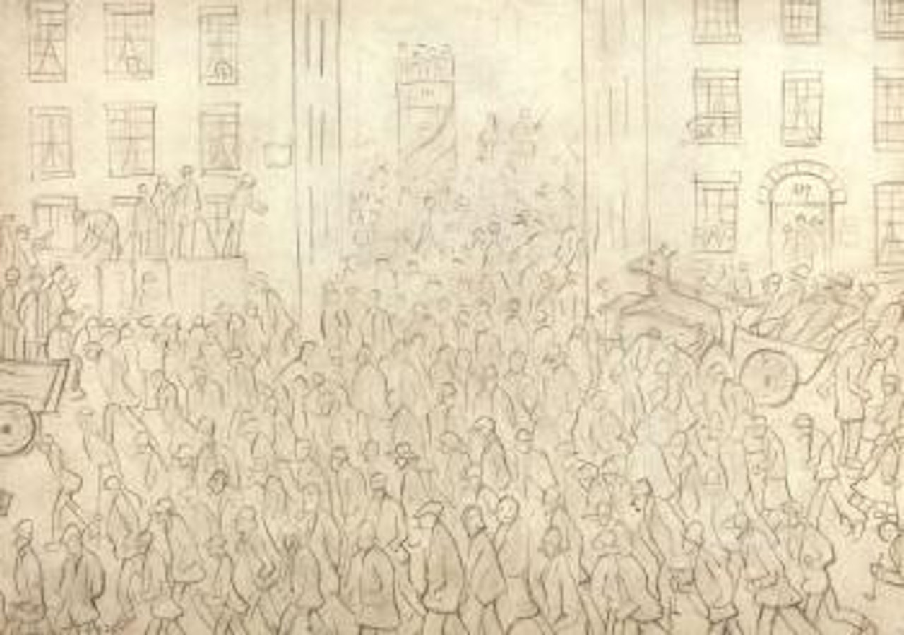 Going to the elections by Laurence Stephen Lowry