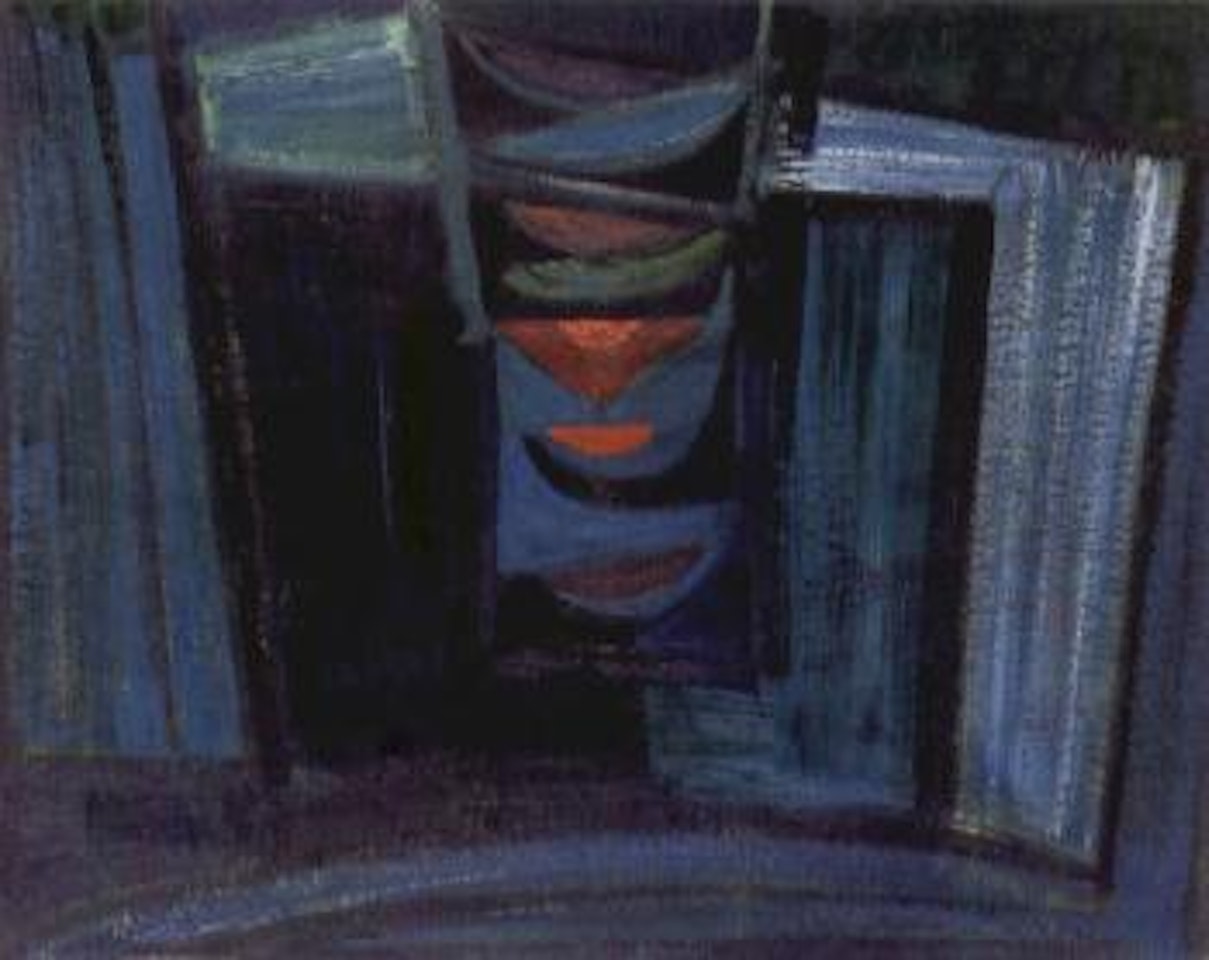 Blue and red - harbour by Terry Frost