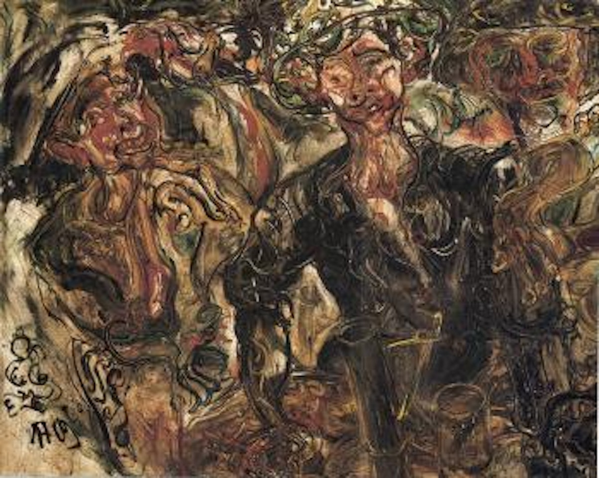 Drinking tuak by Affandi