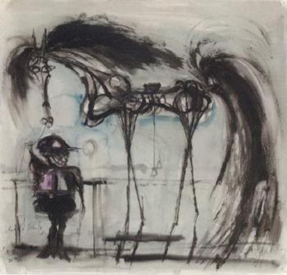 Horse and rider by Ronald Searle
