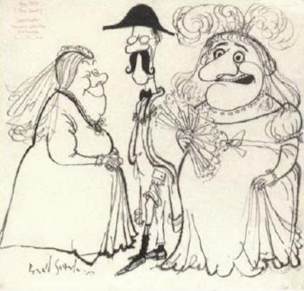 Crazy Gang at the Victoria Palace, in clown jewels by Ronald Searle