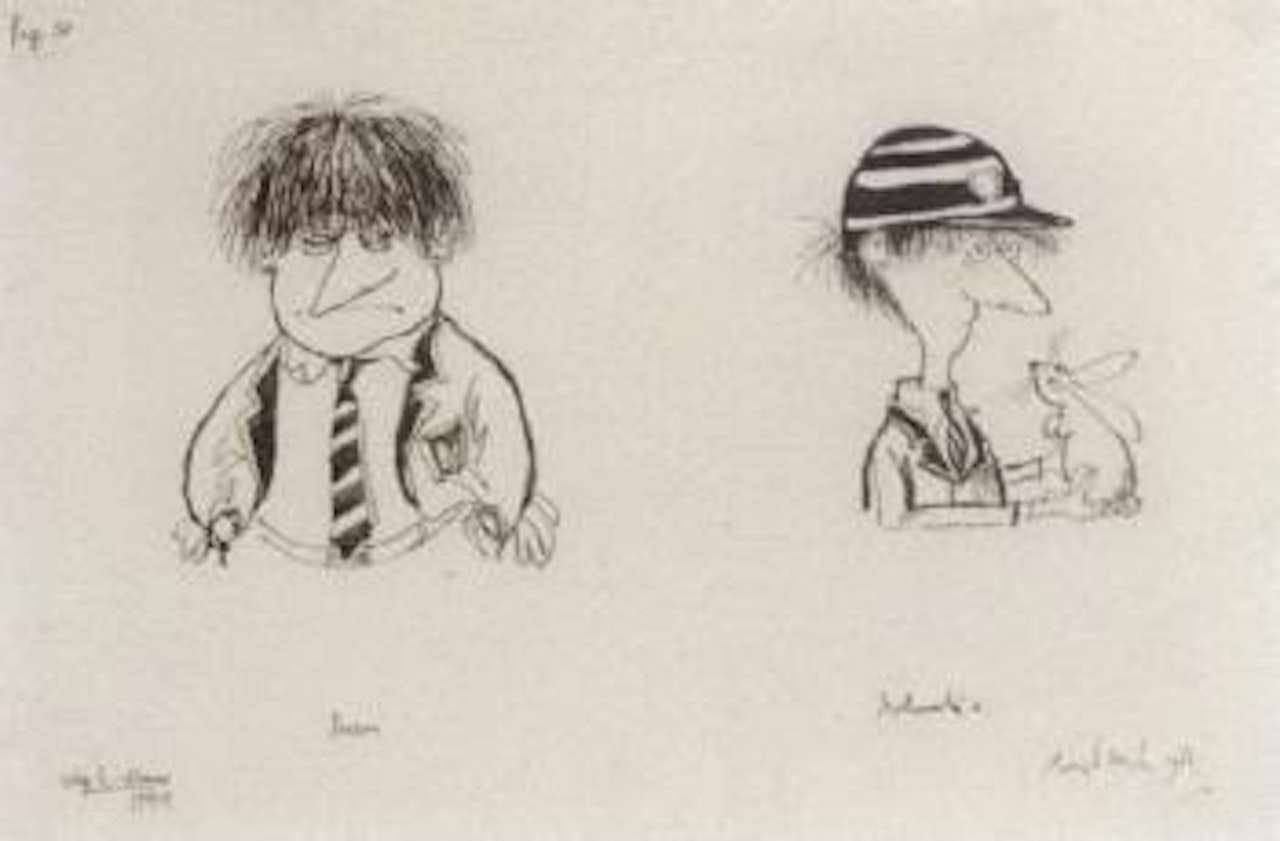 Whizz for Atomms, Peason and Molesworth by Ronald Searle