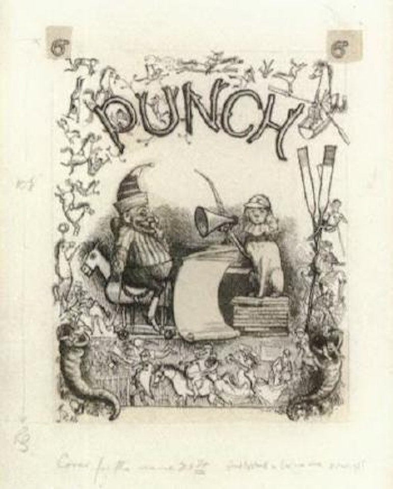 Cover design for Punch, The Grand National and Boat Race Issue by Ronald Searle