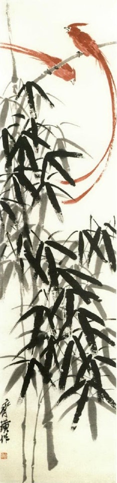 Birds and bamboo by Qi Baishi