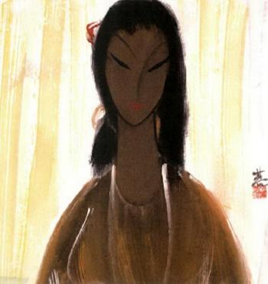 Portrait of a lady by Lin Fengmian