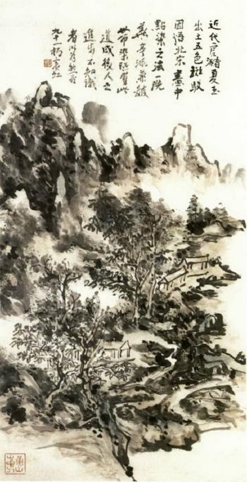 Reading in a studio by Huang Binhong