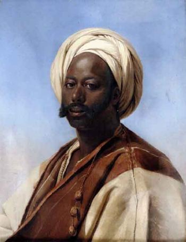 Portrait of a Moor with turban by Eugène Joseph Verboeckhoven