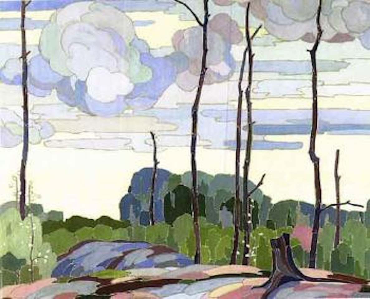 Decorative landscape by Alfred Joseph Casson