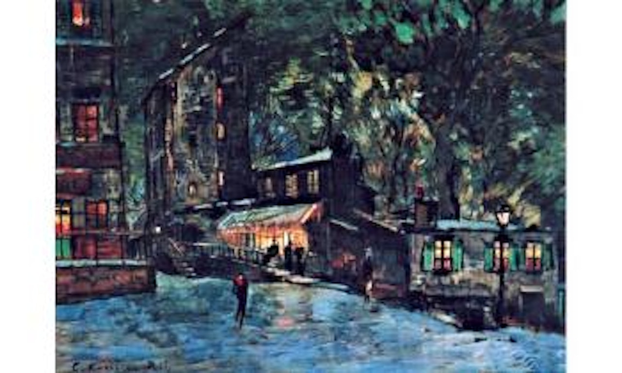 Une rue a Montmartre by Konstantin Alekseevich Korovin