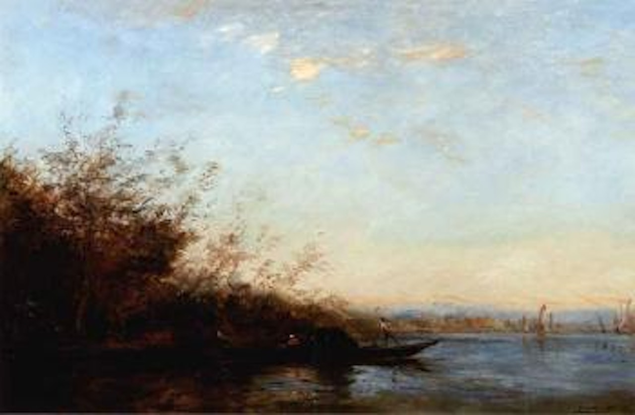 Gondoles sur la lagune by Félix Ziem