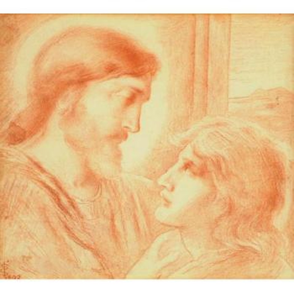 Christ and St John by Simeon Solomon