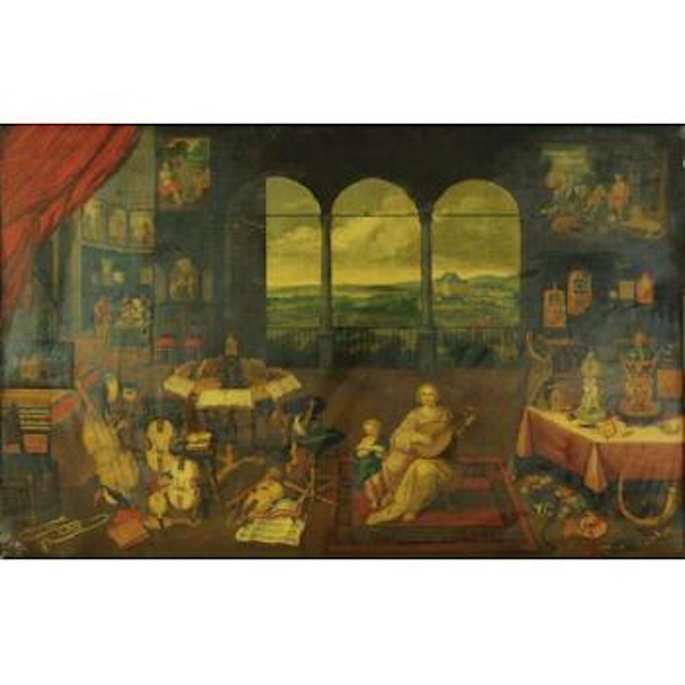 Musician's studio by Jan Brueghel the Younger