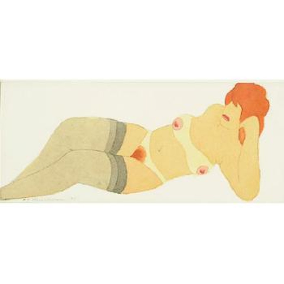Nude with stockings by Tom Wesselmann